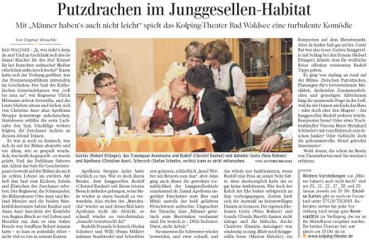 Bericht Schw�bischen Zeitung vom 17.1.2012